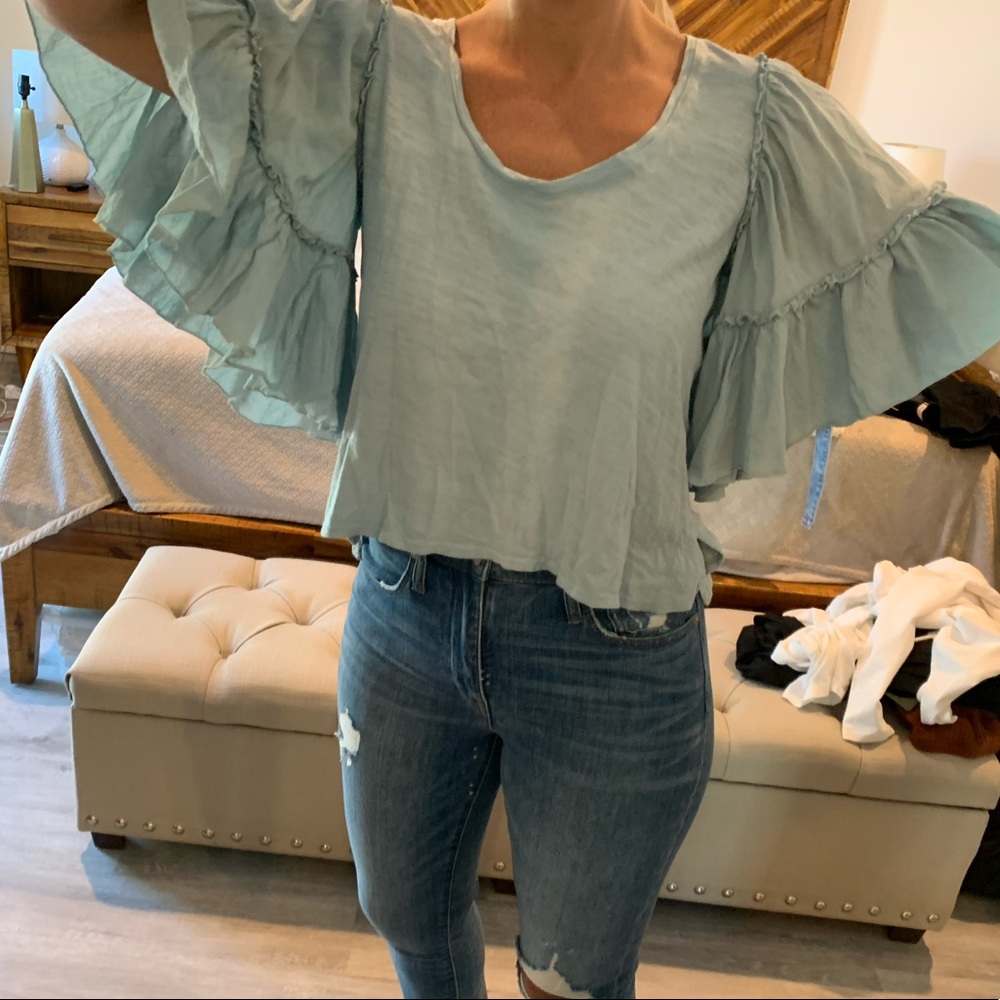 Flowy sleeve boho top from Anthropologie